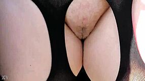 outdoors in kinky gear, a housewife explores her adventurous side with homemade amateur flair