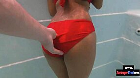 Amateur Teen Couple Foreplay in Public Pool and Sex