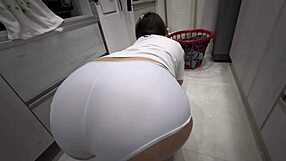 if you find your stepmom like this bent over in panties showing big ass what would you do