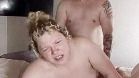 Chubby couple gets wild with bent over doggystyle and missionary creampie action! What a wet pussy explosion!