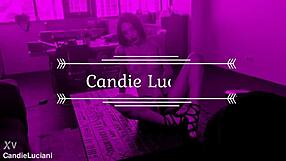 Skinny brunette nurse boldly fucks herself with dildo in doggystyle while wearing cute costume