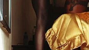 Why is this big ass milf twerking and deepthroating her step son's huge black cock in the bathroom?