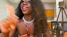 Oh wow, check out Lola Black getting all sexy live while licking that lollipop!