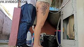 Hey, married housewife, why not pay the washing machine tech with your big ass while hubby's away?