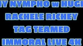 Rachele Richey deepthroats two massive cocks eagerly