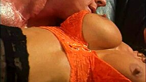 Venere Bianca acts like a total slutty brunette in lingerie, riding big cock in cowgirl creampie action