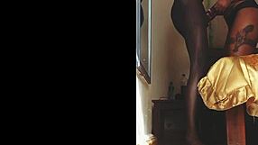 Why is this big ass milf twerking and deepthroating her step son's huge black cock in the bathroom?