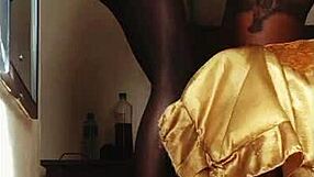 Why is this big ass milf twerking and deepthroating her step son's huge black cock in the bathroom?