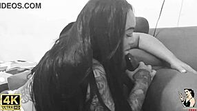 Fan Cums Fast From Tattooed Redhead Paty Angel's Intense Blowjob In This Steamy Trailer.