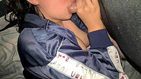 Hey, check out this curvy Latina student's big ass and lactating tits in homemade creampie action