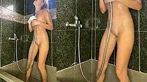 hey, i'm stripping off my nurse uniform to wash this juicy wet milf body in the shower