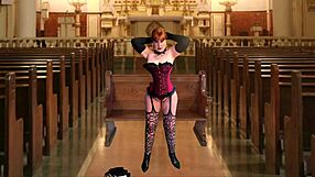 what if a bbw granny nun in costume turns into a masturbation slut chasing her hardcore orgasm with dildo toys