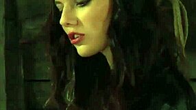 Submissive Lesbian Teen 18+ in Panties Gets Whip on Bare Ass from Mistress