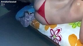 Damn, this nerdy skinny amateur in lingerie sucks my big cock until I cum hard in her mouth