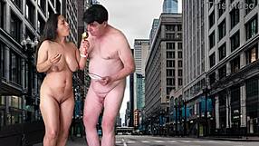 Preview of New York Temptation with Agarabas and Olpr in Outdoor Shaved Pussy Lick