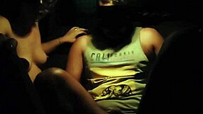 Horny Brazilian Babe Gets Wild in Parked Car Fuck While Pedestrians Walk By