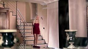 jazzy blonde delivers detailed cfnm blowjob with handjob sucking and cumshot finish