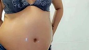 Pregnant Colombian Babe Bluee Masturbates With Natural Tits In Homemade Fetish Video For You