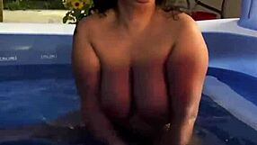 Mature Latina from the Dominican Republic enjoys the Caribbean pool and wishes for company there.