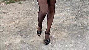 Slut Gets Pounded Hard in Public Convertible Ride