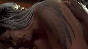 Blonde Babe with Big Natural Tits Rides Black Monster Cock in Interracial Quickie