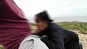 I can't believe we had anal at the beach with those sneaky voyeurs watching my big ass get creampied