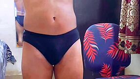 Ever thought about getting feminized with tight panties and jeans before heading to work, showing off that small cock?