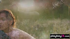 petite filipino teen kit rysha strips down and poses outdoors but reveals unexpected softcore twists