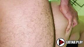 This sexy Latina bends over in doggystyle, her perfect pussy taking a big cock until it fills her with creampie.