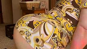 Joan Day slips into see-through tights! She flaunts that curvy chubby body with big ass!