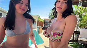 Lesbian step sister sex vacation with Lola Valentine and Indica Marie in household fantasy by Scott Stark