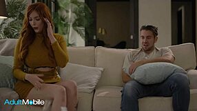lauren phillips, you sucking stepson dante colle's hard cock before he pounds you on sofa