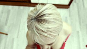 Blonde cougar bends over for a quick doggystyle pounding from her young lover in homemade fun