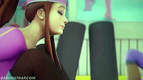 I trained with Brigitte in her gym, getting into some shadow exercises and fun interactions