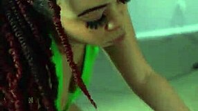 whoa, this red thick bitch is bouncing and slobbing all over her favorite dildo like a pro