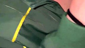 flashing tits at bar leads to outdoor cumshot slurp from big cock