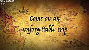 I can't believe how this little red riding hood teases with her big natural tits and hairy pussy while riding my huge cock