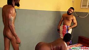 African big ass ebony wife gets hardcore fucked by stranger's monster cock while hubby watches in shock