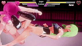 Hey, check out this wild lesbian battle with anal assfucking and fingering in round 6