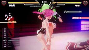 Hey, check out this wild lesbian battle with anal assfucking and fingering in round 6