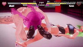 Hey, check out this wild lesbian battle with anal assfucking and fingering in round 6