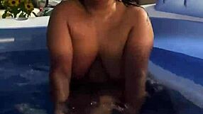 Mature Latina from the Dominican Republic enjoys the Caribbean pool and wishes for company there.