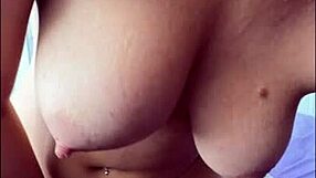 18 y.o. brunette Serena Sterling bends over in doggystyle for POV riding and handjob on camera.