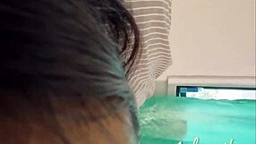 this old 58-year-old guy takes my tight 18+ asian pussy from behind in pov style, pounding rough in the bedroom