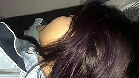 La hermanastra latina olvidó ponerse las bragas - now she's bent over for deepthroat sucking and creampie action.