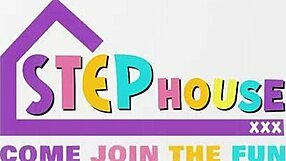 Hot bimbo milf with big tits fucks everyone in her household