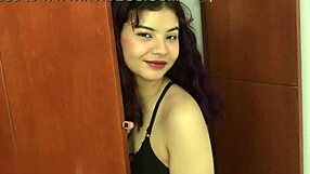 Emo latina stepsister gives quick deepthroat blowjob before bending over for doggystyle creampie sex