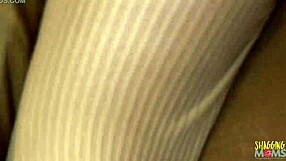 cute blonde with big tits rides old guy's cock on sofa after blowjob and cumshot