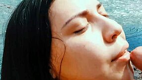 Risky Passionate Blowjob in Outdoor Nature Setting