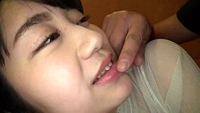 Slender Chinese College Girl Shihos First AV Shoot with Standing Back Cowgirl Missionary Positions and Facial Cumshot